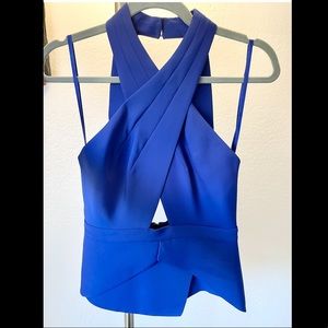 BCBGMaxAzria Royal Blue Remmie Night Out Top